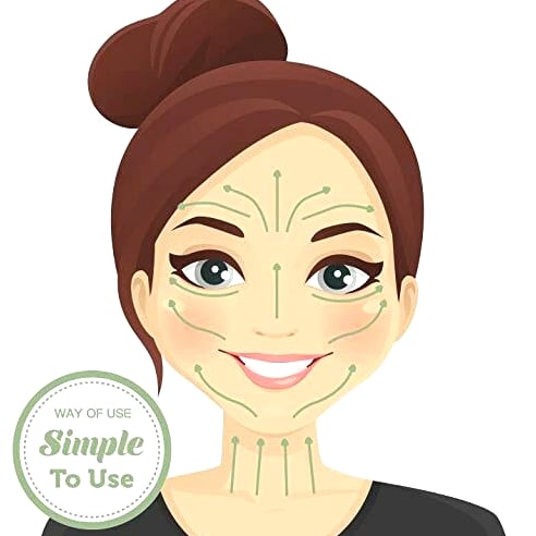 Natural Jade Roller with Gua Sha Lymphatic Drainage Tool for Face, Neck Anti-Aging