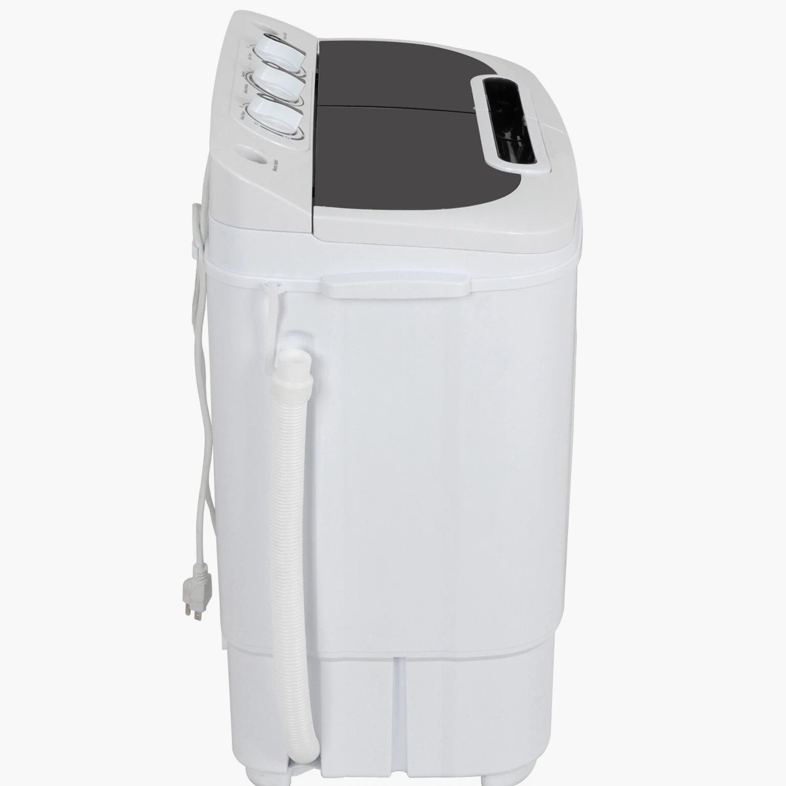 White Compact Portable Washer & Dryer with Mini Washing Machine and Spin Dryer