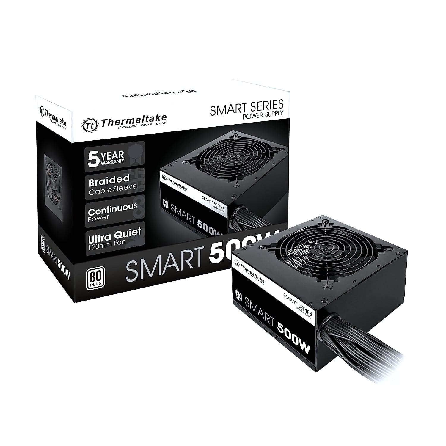 Thermaltake Smart 500W 80+ White PSU with 120mm Fan