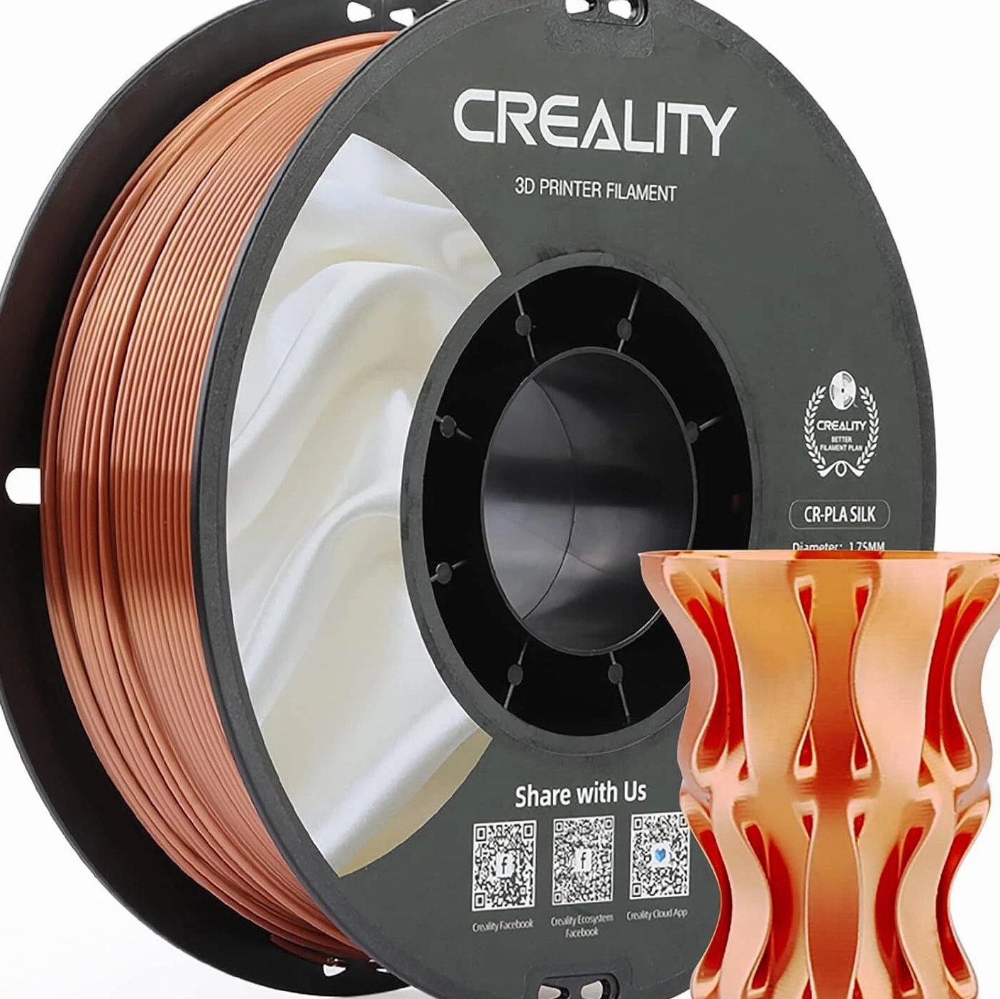 Creality PLA Filament 1.75mm 3D Printer Filament CR-Silk Printing Filament 1kg
