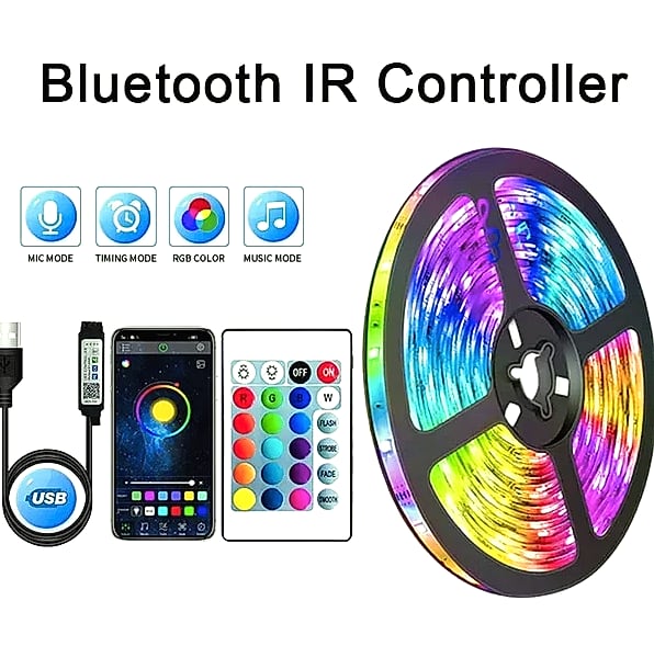 Adiodo USB LED Strip Lights 5050 RGB App Control