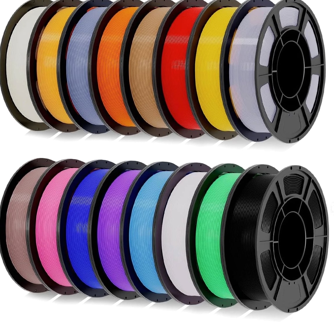 PLA+ 3D Printer Filament 1.75mm Bundle, Individually Vacuum Sealed, Multi-Color
