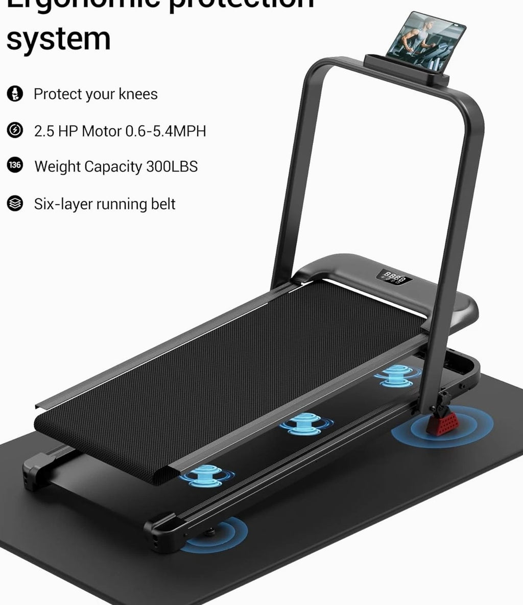 3-in-1 Foldable Treadmill with 300 LBS Capacity, 15% Incline Walking Pad Treadmills for