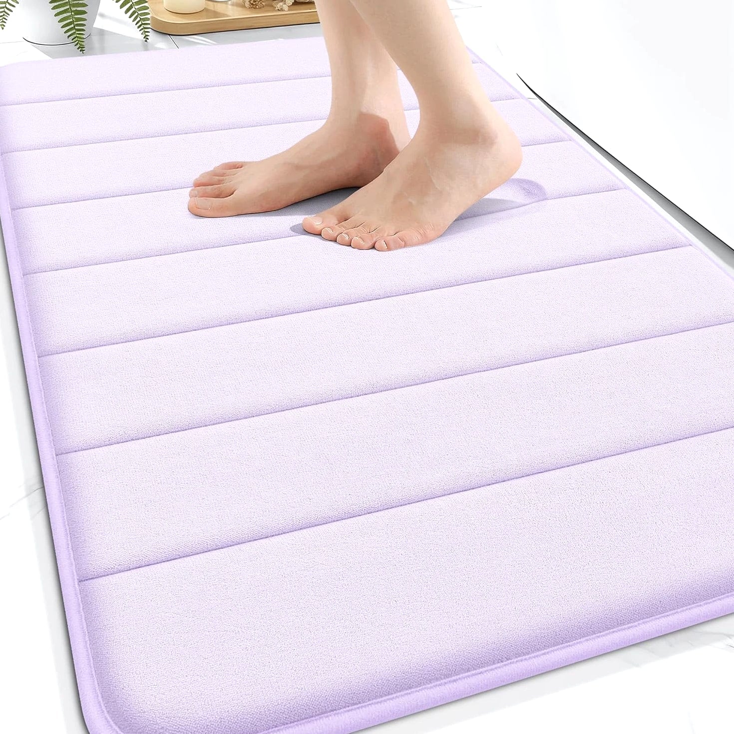 Memory Foam Bath Mat 30X20, Super Soft Absorbent Bathroom Rugs, Quick Dry, Machi
