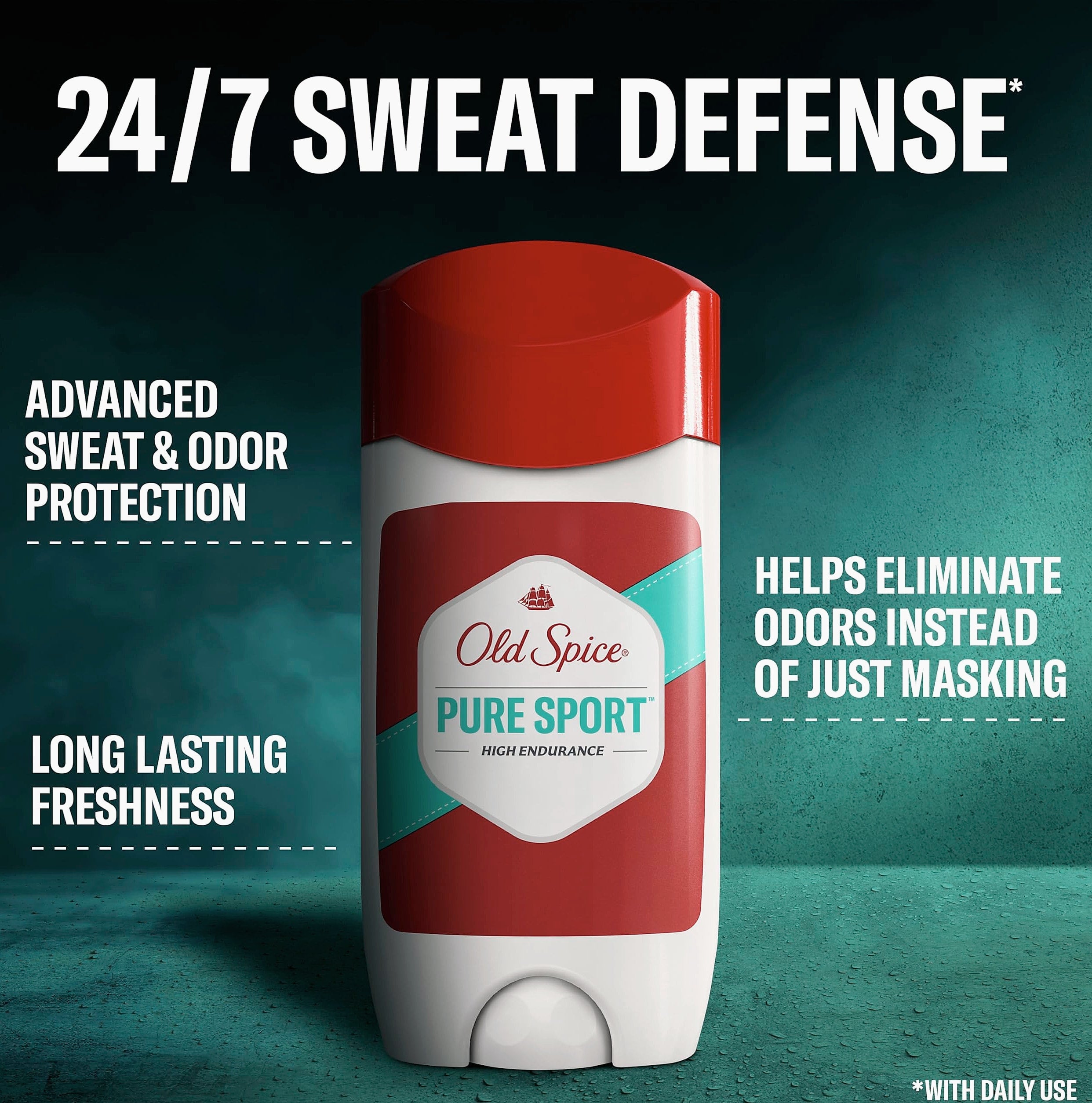 Old Spice High Endurance Pure Sport Anti-Perspirant, 3 oz Twin Pack
