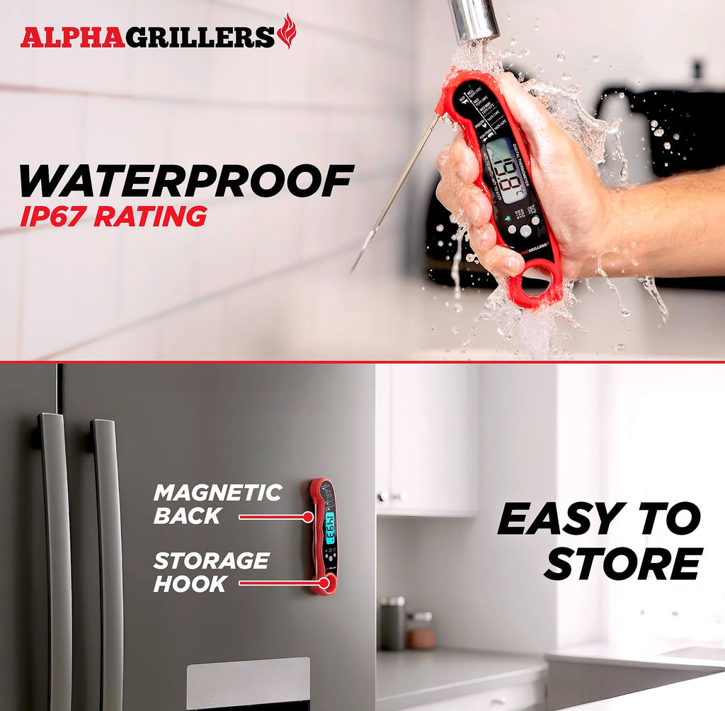 Alpha Grillers Digital Meat Thermometer with Instant Read