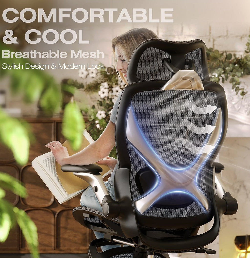 ELABEST X100 Ergonomic Mesh Office Chair with Lumbar Support