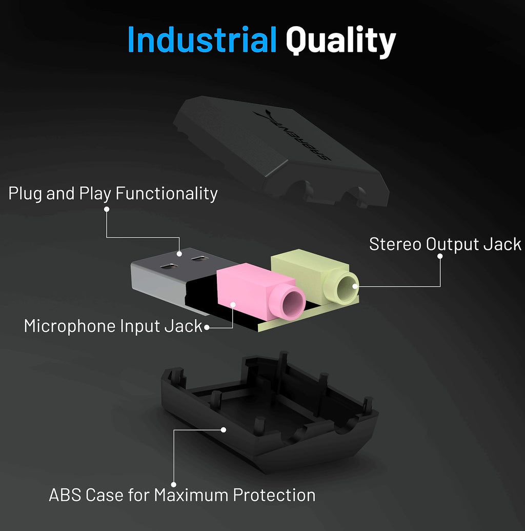 SABRENT AU-MMSA USB External Stereo Sound Adapter