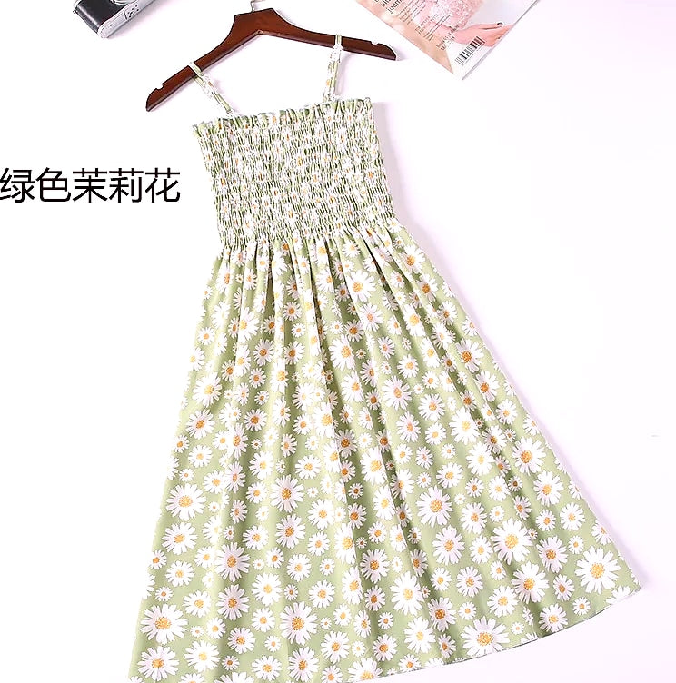 XIBUSANA Chiffon Mini Dress Sleeveless High Waist Summer