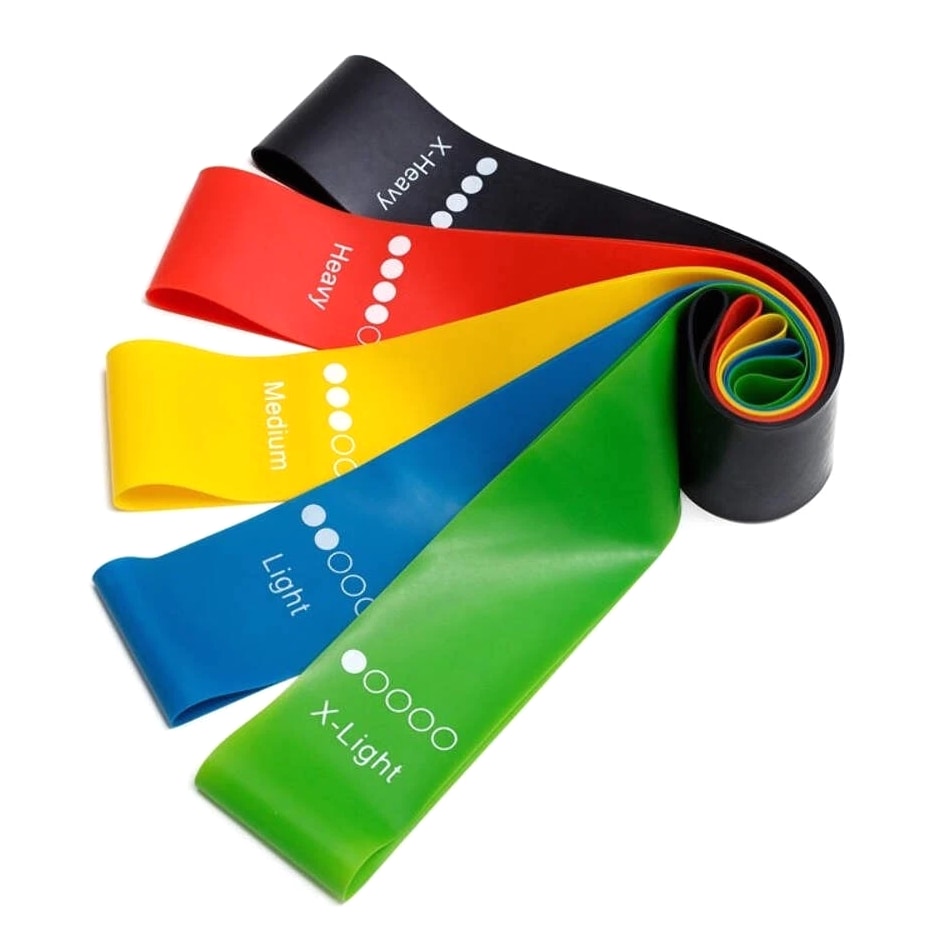 Yoga Resistance Rubber Bands Indoor Outdoor Fitness Equipment 0.35mm-1.1mm Pilat