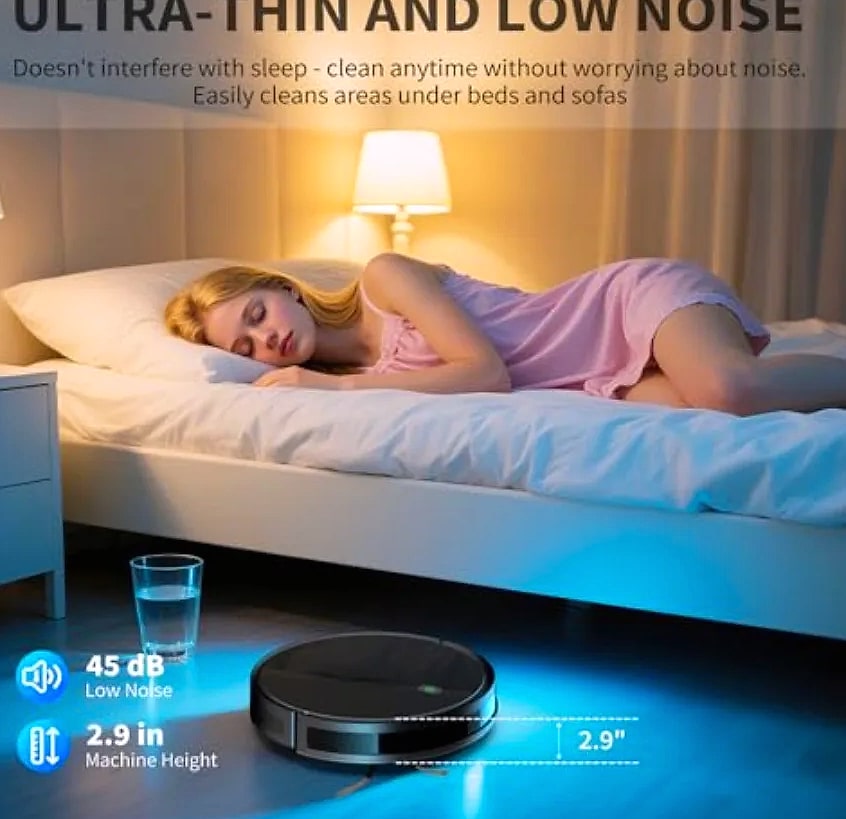 SHXI 2-in-1 Robot Vacuum and Mop Combo 3500 Pa