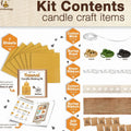 Beeswax DIY Candle Making Kit - Natural Rolling Kit for Beginners with 7 Sheets & Decorations