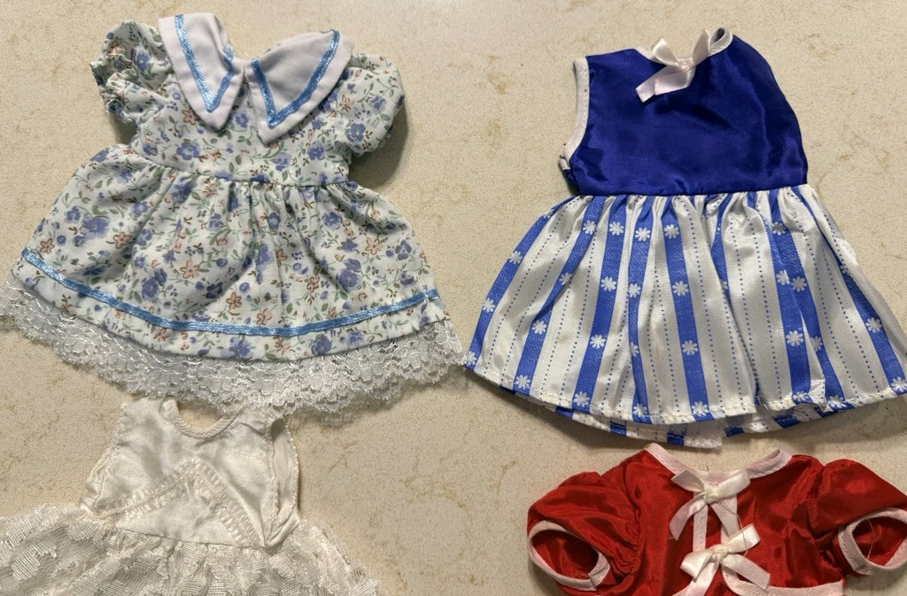 Vintage Lot of Small Doll Clothes Dresses and Underpants