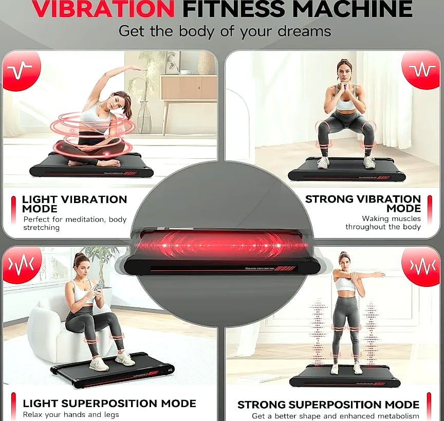 4-in-1 Vibration Walking Pad with App Control