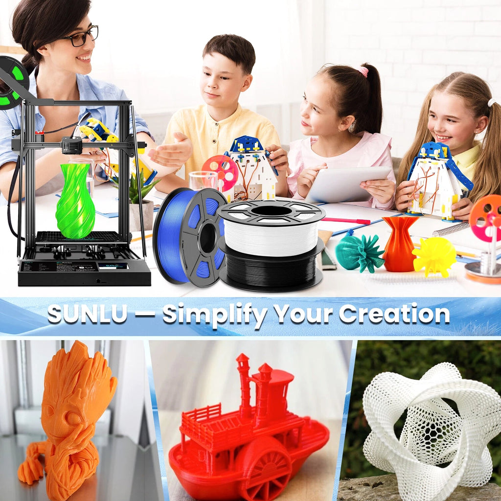 SUNLU 10×1KG 1.75MM PETG Filament High toughness 3D Printer Consumables