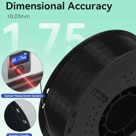 TPU Filament 1.75mm, 95A Flexible TPU 3D Printer, Clog-Free Black