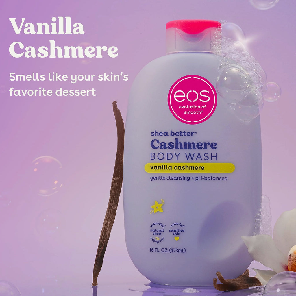 eos Vanilla Cashmere Body Wash, Moisturizing Creamy Gel, 16 fl oz