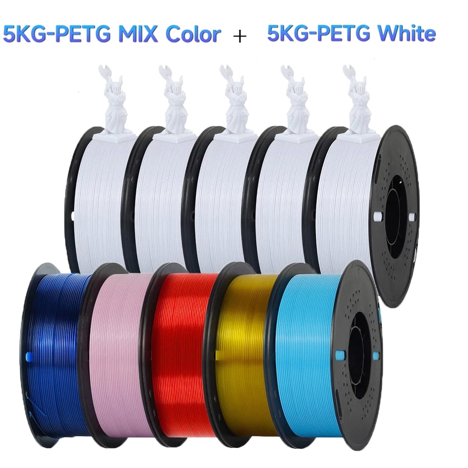 PETG Filament For 3D Printer Plastic Material 22LBS 1.75mm Non-Toxic 3D Filament