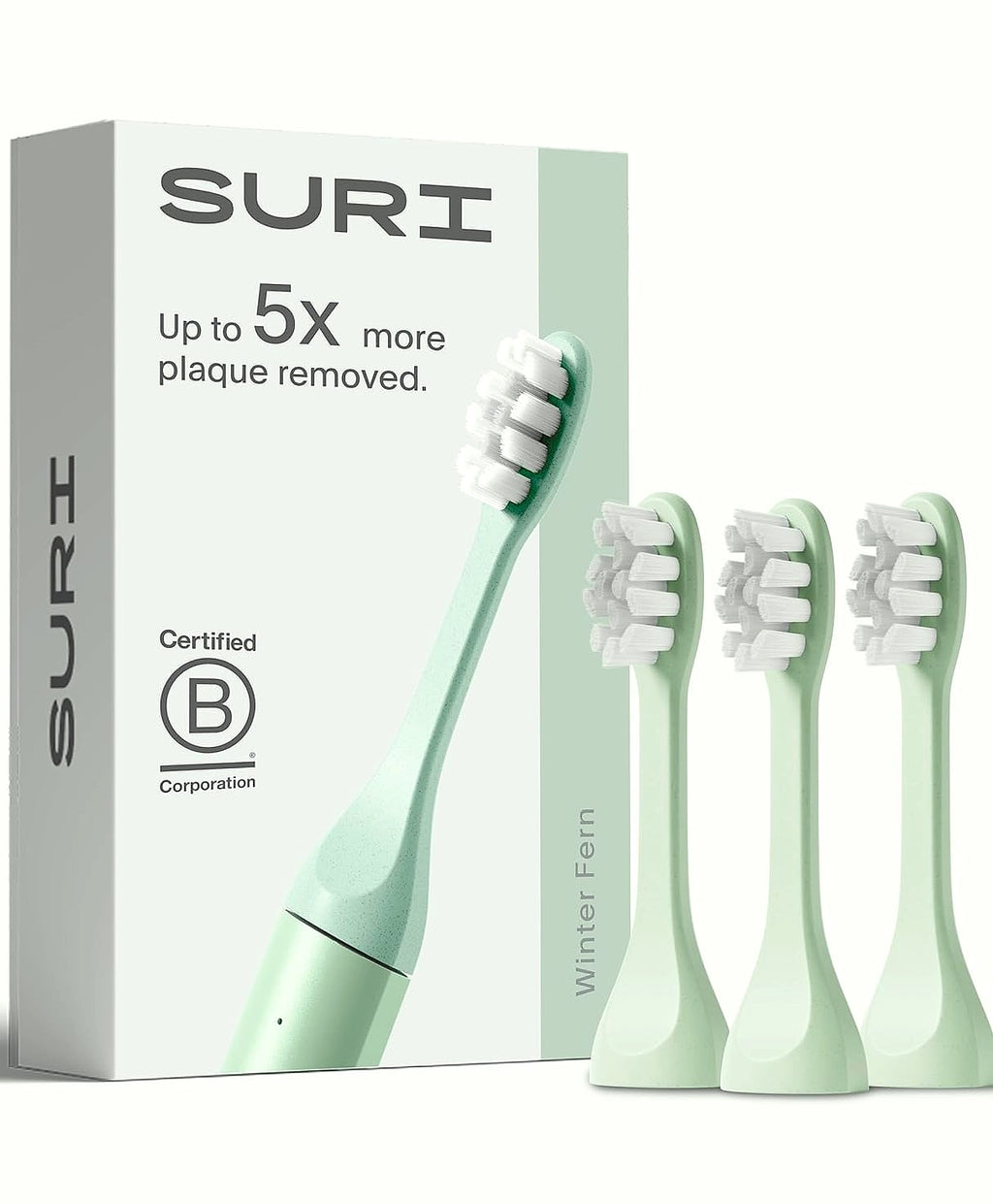 SURI Sonic Toothbrush Replacement Heads with Tongue Scraper