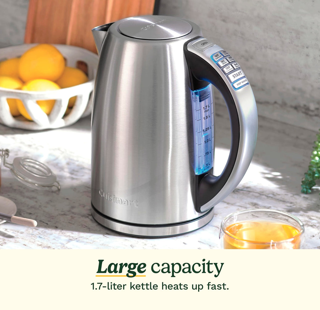 Cuisinart PerfecTemp CPK-17P1 Cordless Kettle, 1500W Electric Tea Kettle
