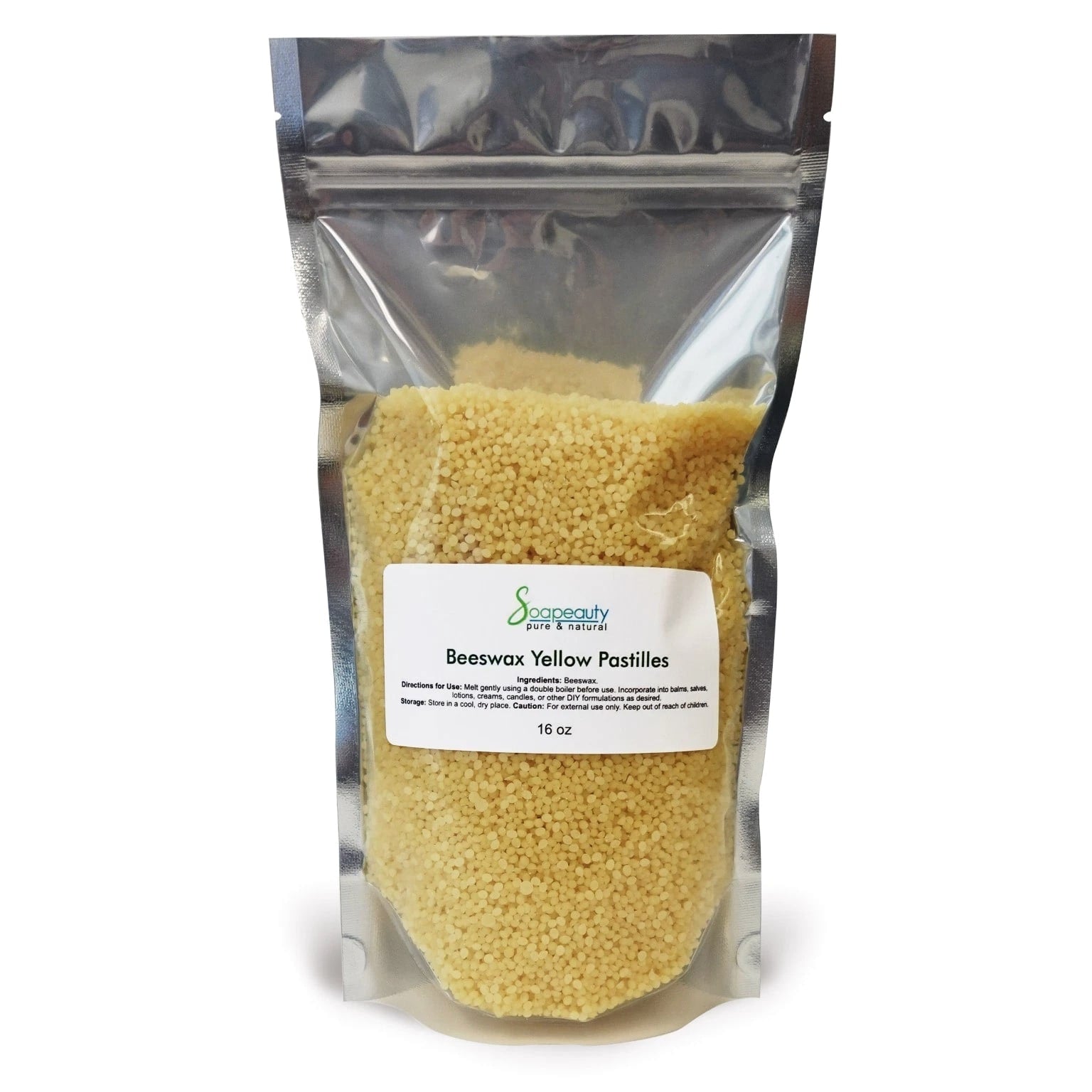 Yellow Beeswax Pastilles Beads - 100% Pure & Natural for Lip Care, Body, Candles