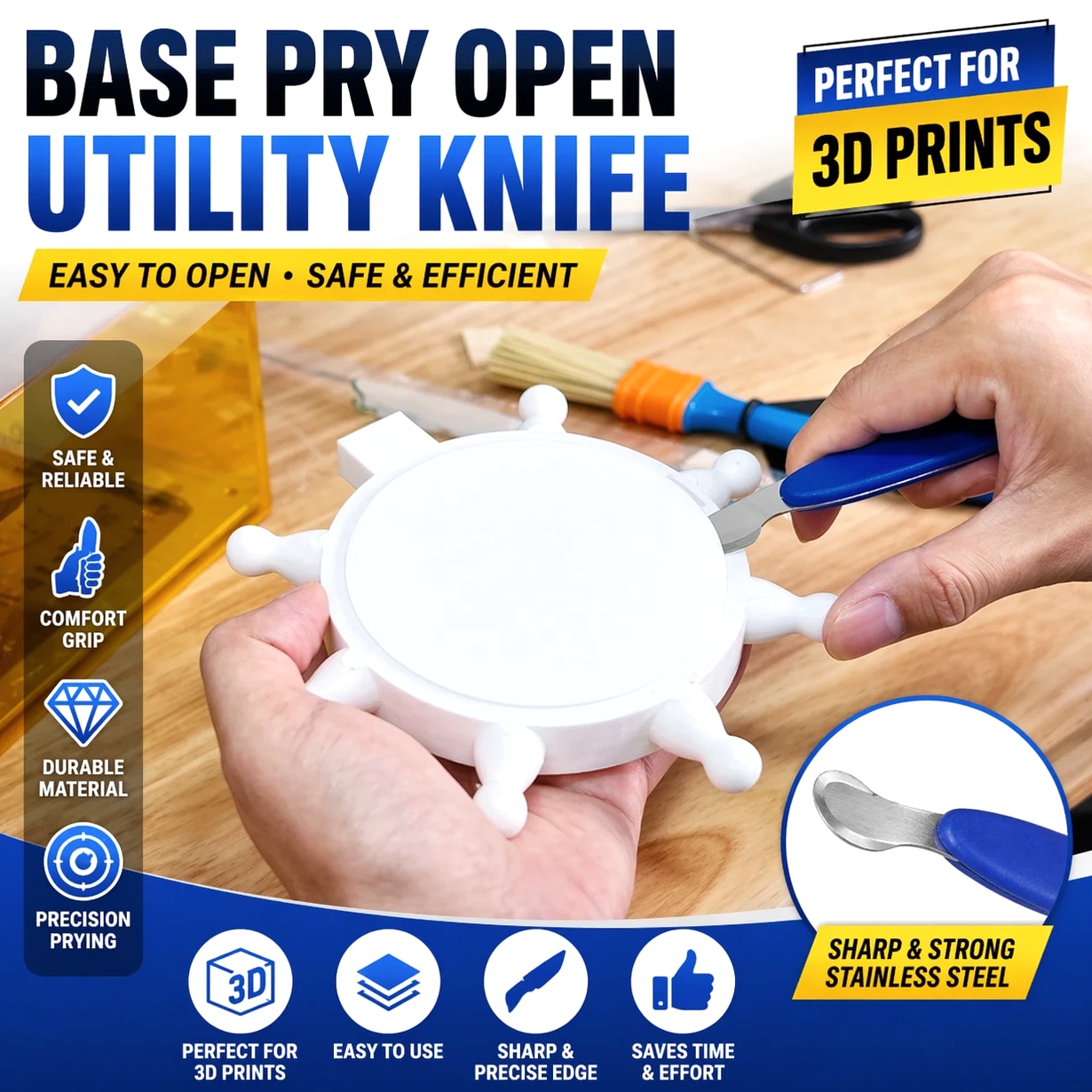 3D Printer Tool Kit - PLA, ABS & Resin Support Removal Cutter Set