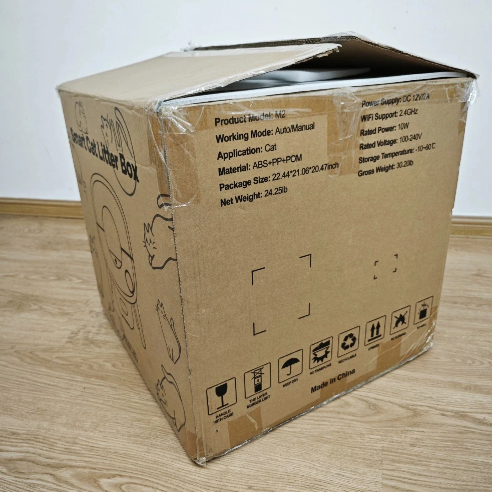 Used 95LAuto Self-Cleaning Cat Litter Box, APP Control, Multi-Cat, Safety Sensor
