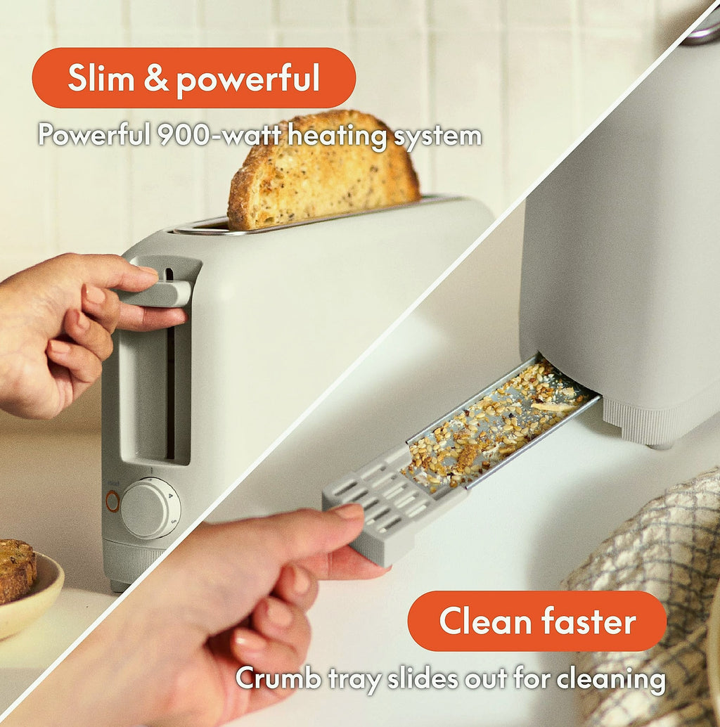 Bella 2 Slice Slim Toaster 900W with 10" Long Slot