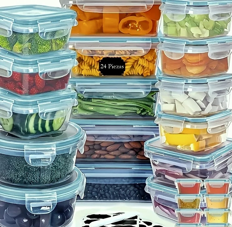 48-Piece BPA-Free Food Storage Container Set with Airtight Lids