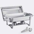 SucceBuy 8 Qt Chafing Dish Set, Stainless Steel Buffet Warmer, 4-Pack