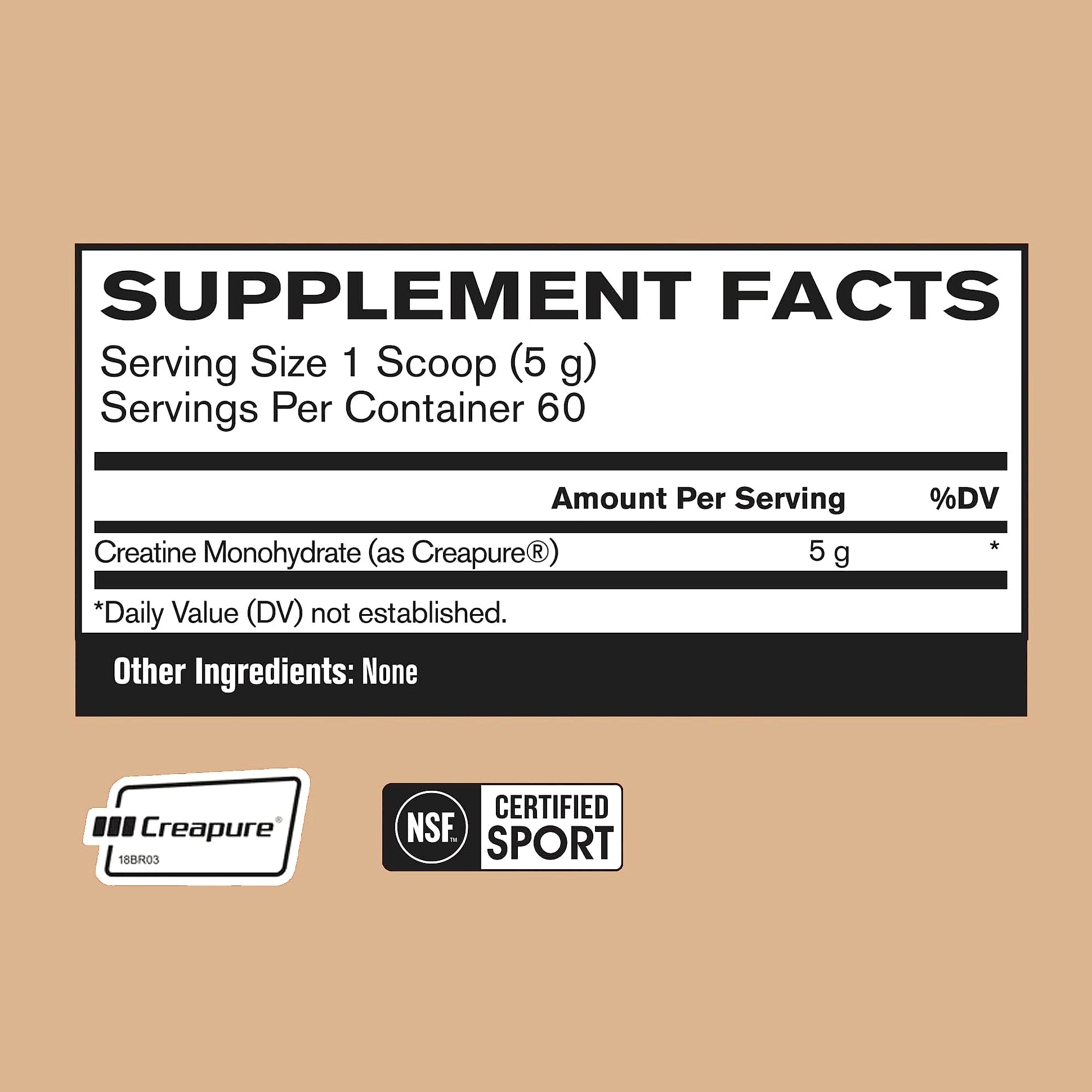 BARE PERFORMANCE NUTRITION Pure Creatine Monohydrate Powder