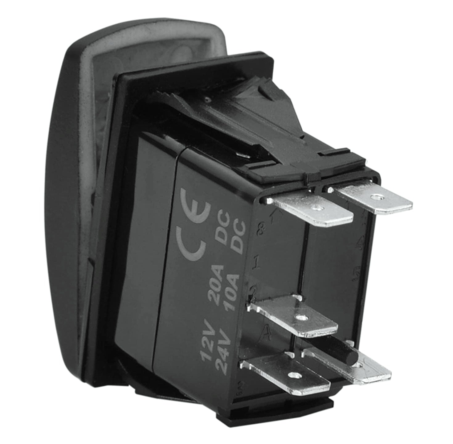 BACAUTOPARTS 5 Pin Rocker Switch 12V/20A 24V/10A LED Toggle