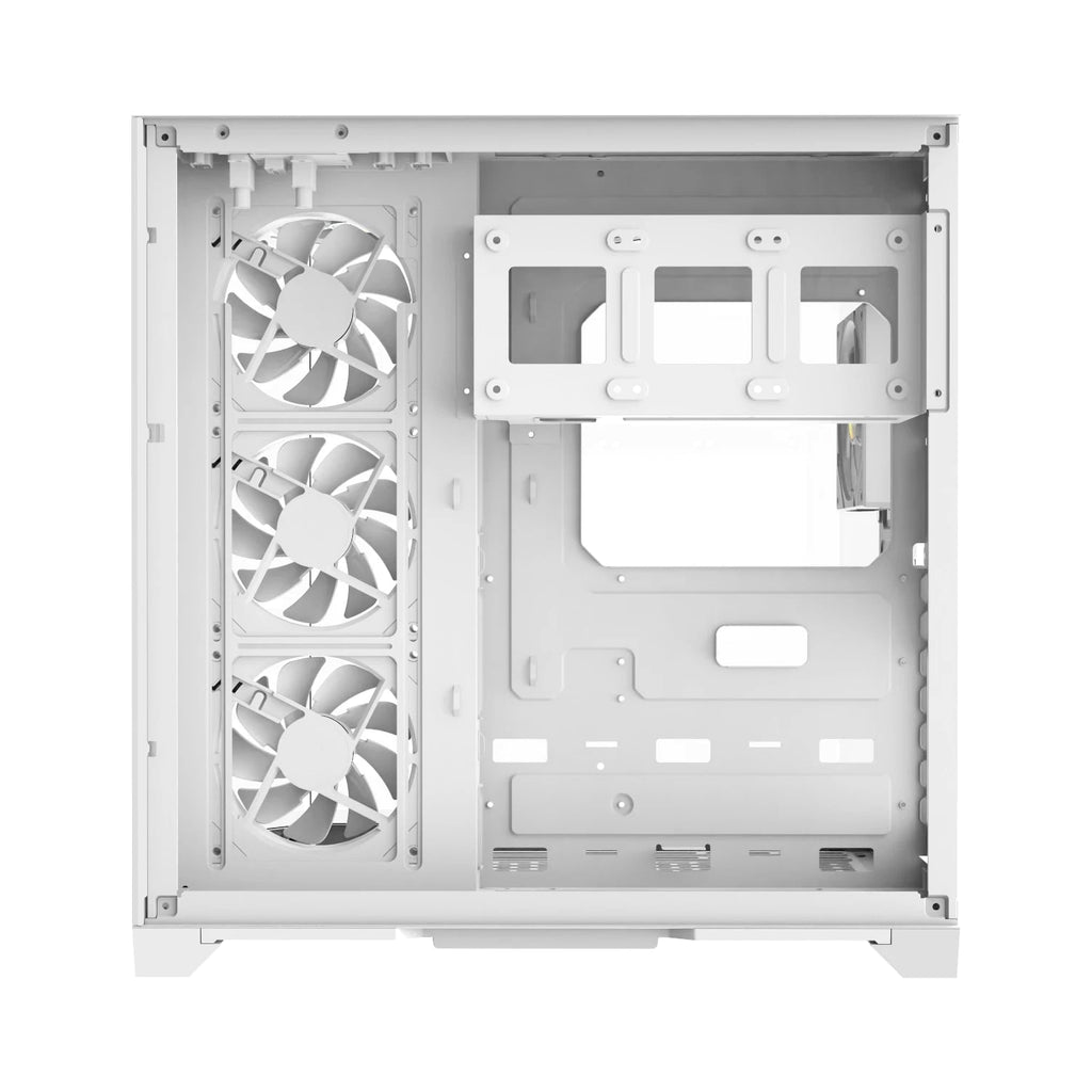 Iceberg Gaming PC Case Crystal Edge White Three Tempered Glass and seven fans