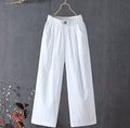 XPQBB Women's Summer Casual Pants Cotton Linen Blend