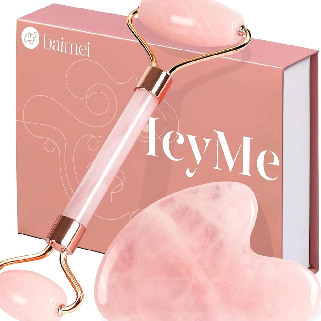 BAIMEI IcyMe Gua Sha & Jade Roller Facial Tools Face Roller Gua Sha Set