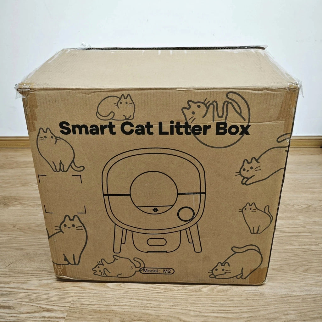 Used 95LAuto Self-Cleaning Cat Litter Box, APP Control, Multi-Cat, Safety Sensor
