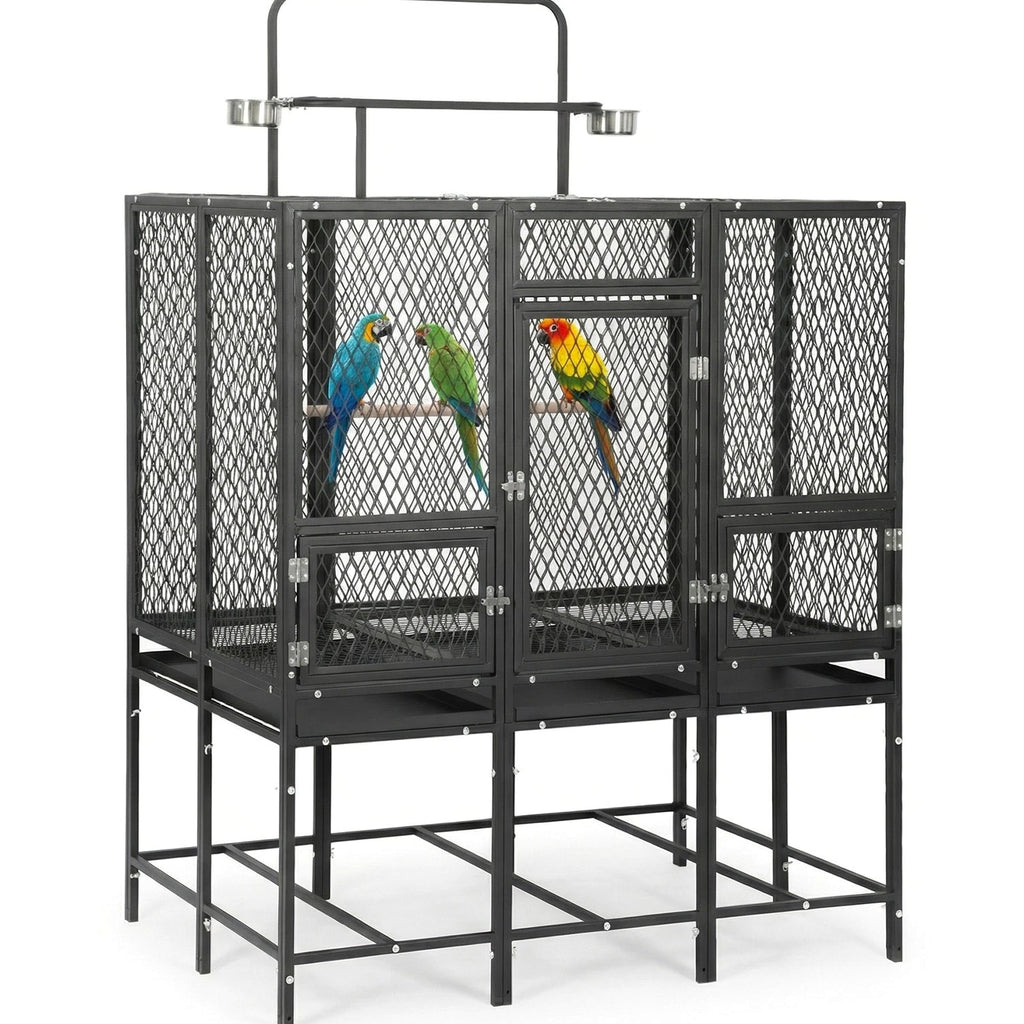 65" Heavy Duty Birdcage Aviary Large for Parakeet Macaw Parrot Budgies Lovebirds