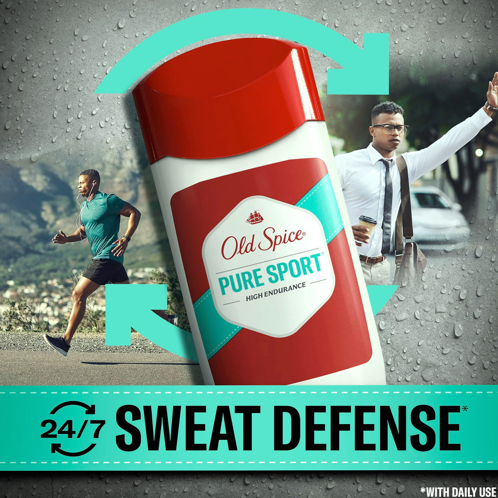 Old Spice High Endurance Pure Sport Anti-Perspirant, 3 oz Twin Pack