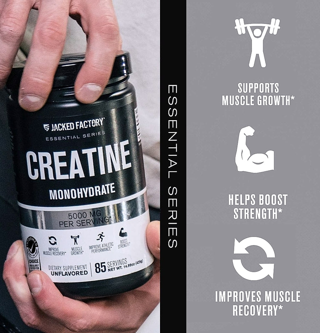 Jacked Factory Creatine Monohydrate Powder 425g Supplement