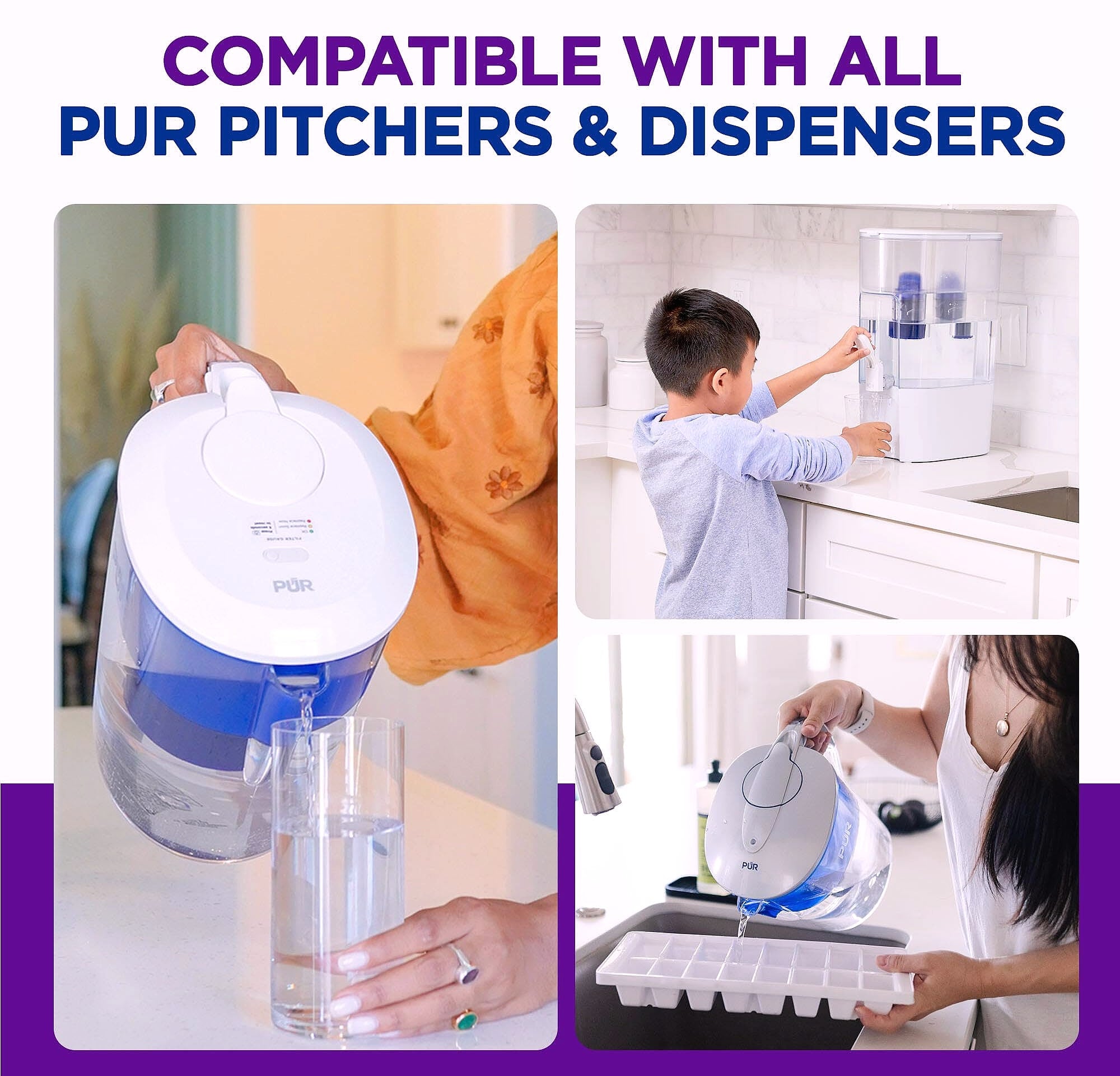 PUR PPF900Z4 Water Pitcher Filter Replacement 4-Pack