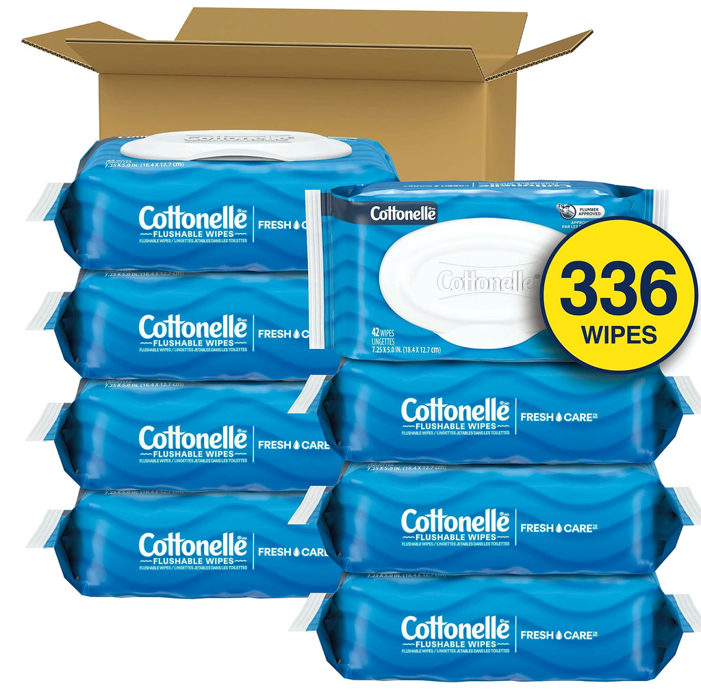 Cottonelle Fresh Feel Flushable Wet Wipes, 8 Packs