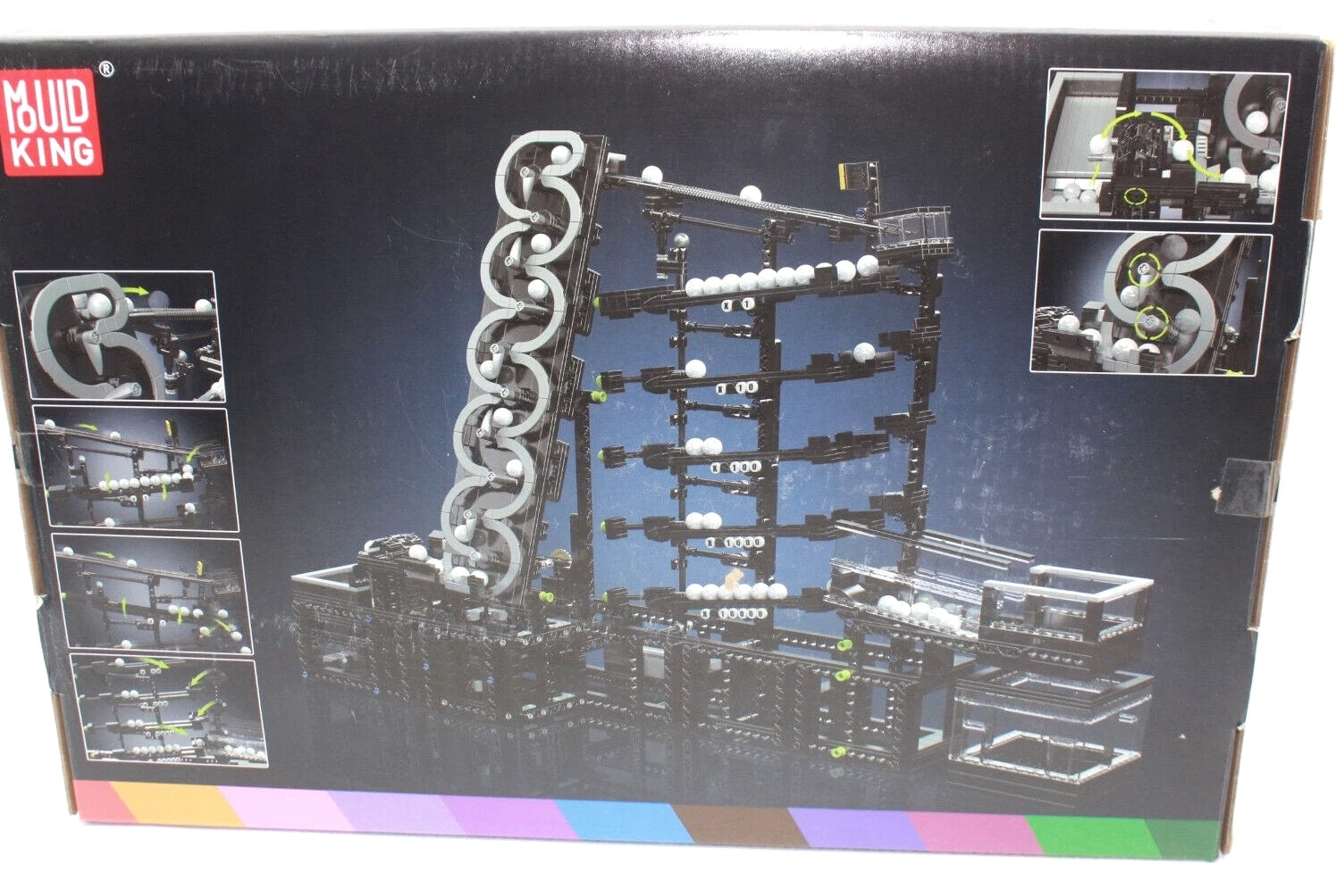 MOULD KING 26012 Marble Run Clamp Blocks Ball Calculator 2066 pcs Ball Track