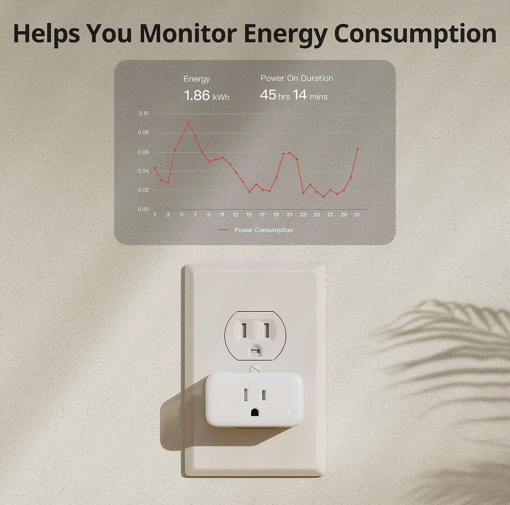 SwitchBot Smart Plug Mini 15A 4-Pack WiFi Remote Control