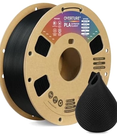 OVERTURE PLA Filament 1.75mm, Neatly Wound 3D Printer Filament 1kg Spool (2.2lbs