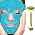 Ice Face Mask + Jade Roller - Beauty Roller for Face Neck Massage - Stone Fa...