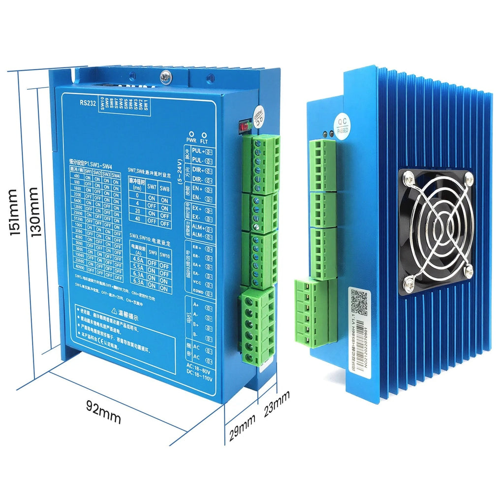 1/5-Axis NEMA34 Closed-Loop 86-Step Hybrid Stepper Motor Driver Power Supply Kit