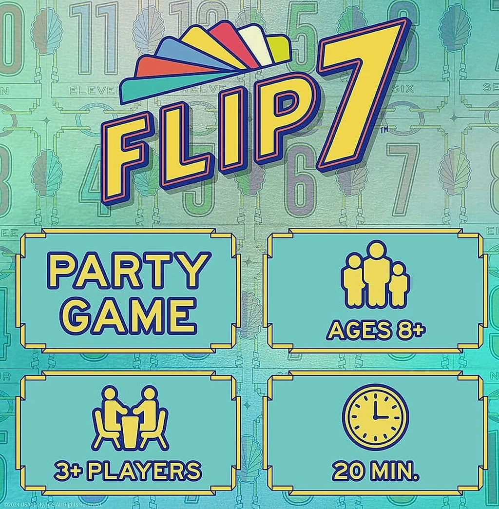 USAOPOLY Flip 7 Card Game for Press Your Luck and Strategy