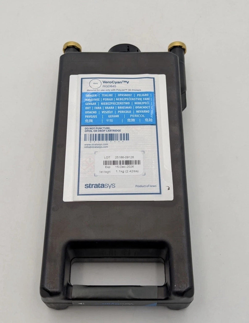 Stratasys RGD845 Verocyan 1.1 KG For PolyJet 3D Printers (OBJ-09128) Cyan