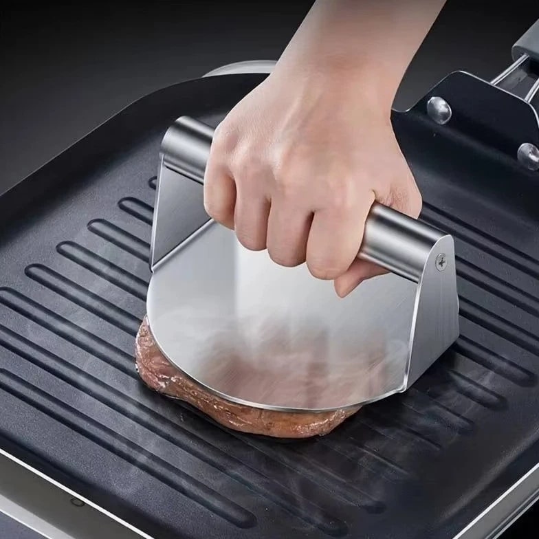 Stainless Steel Smash Burger Press – Heavy Duty Non-Stick Patty Maker