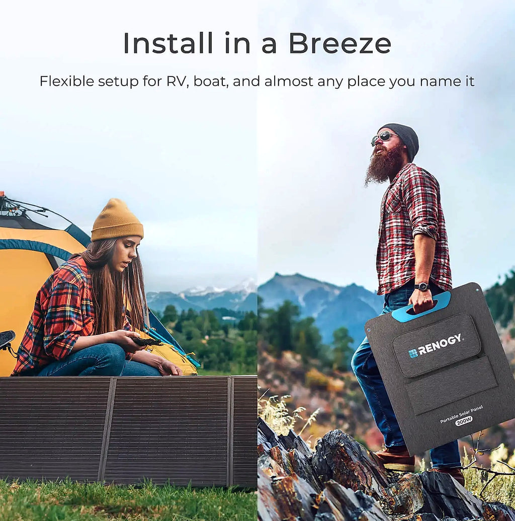 Renogy 200W Portable Solar Panel Foldable Power Charger